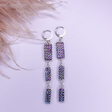 Load image into Gallery viewer, AB Silver Crystal Drop Dancesport Earrings
